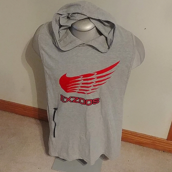 Men's Sleeveless Hoodie Comfy with Zip Pocket. - Picture 2 of 8